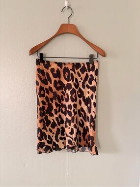 NWT Musier Paris Leone Leopard Slip Skirt